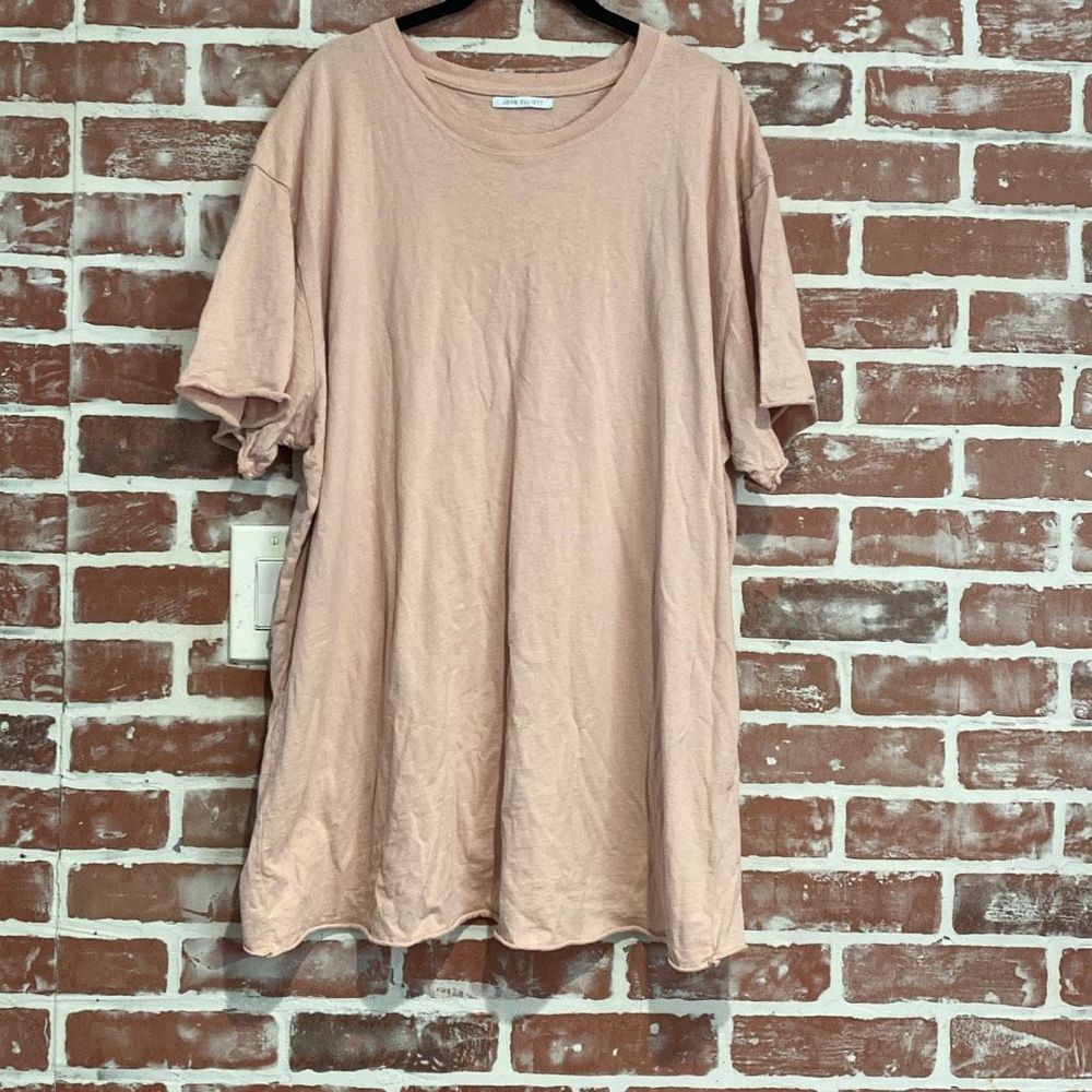 B16 John Elliott Men's Pink Slim Fit Crew Neck Cotton Short Sleeve Tee Size 5 XX